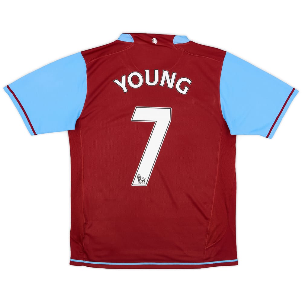 2007-08 Aston Villa Home Shirt Young #7 - 7/10 - (S)