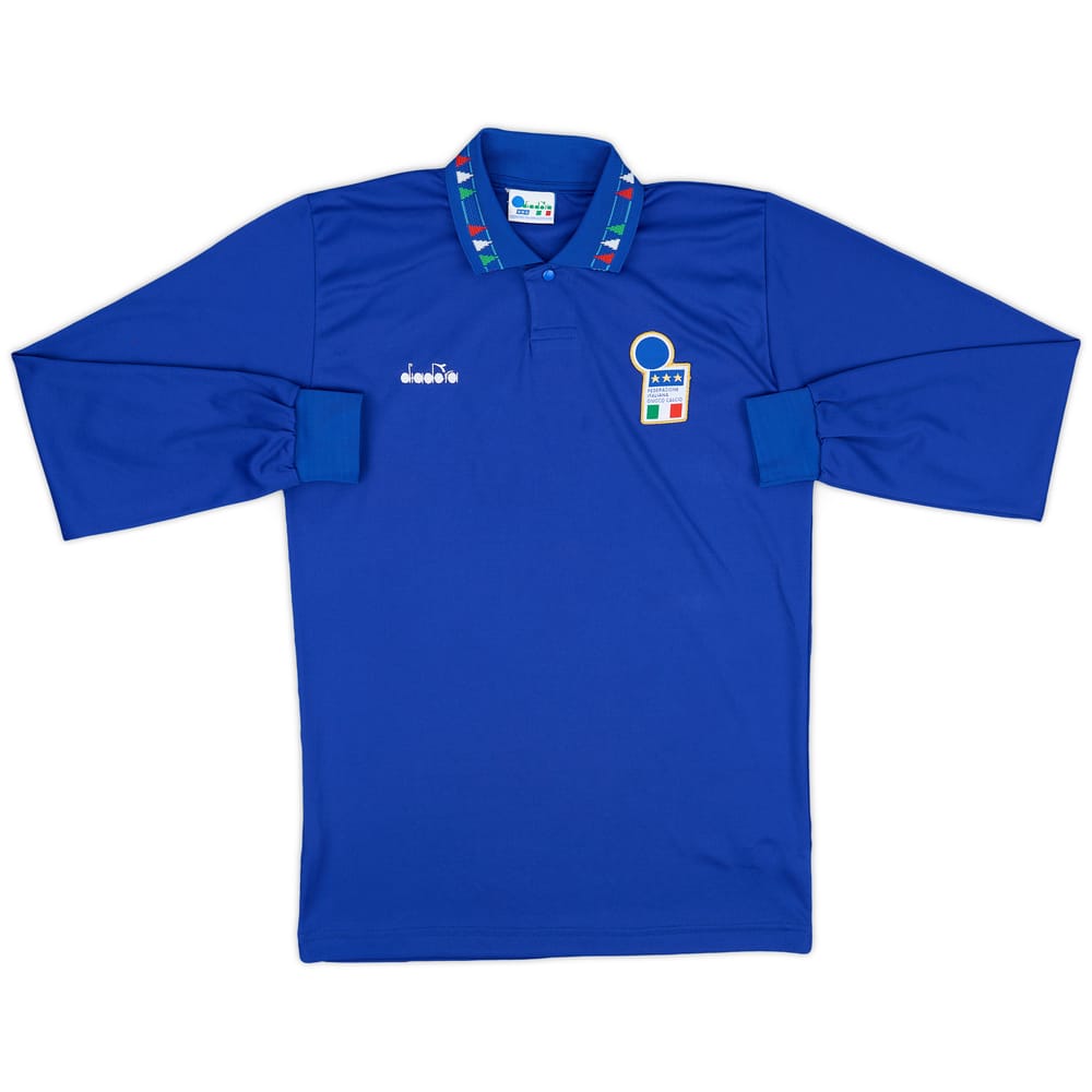 1992-93 Italy Home L/S Shirt - 9/10 - (M)