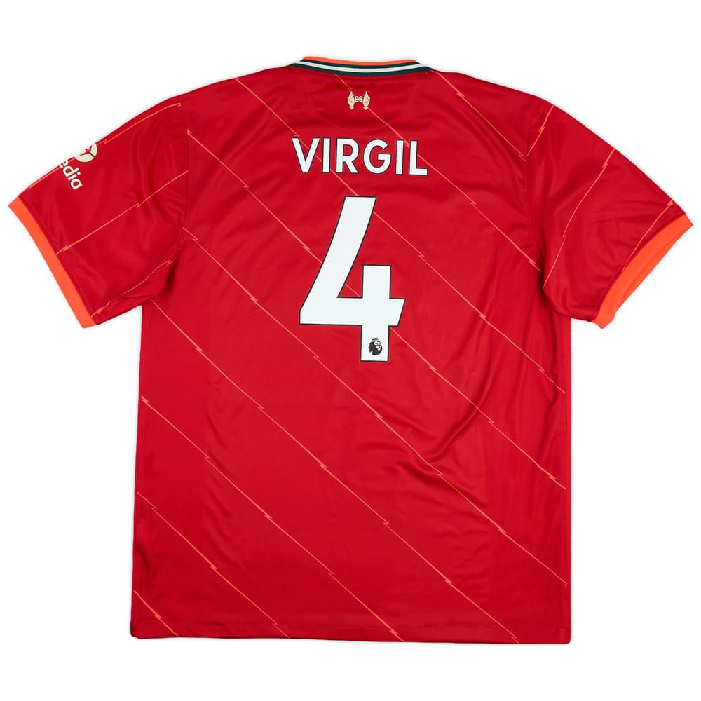 2021-22 Liverpool Home Shirt Virgil #4 - 6/10 - (4XL)