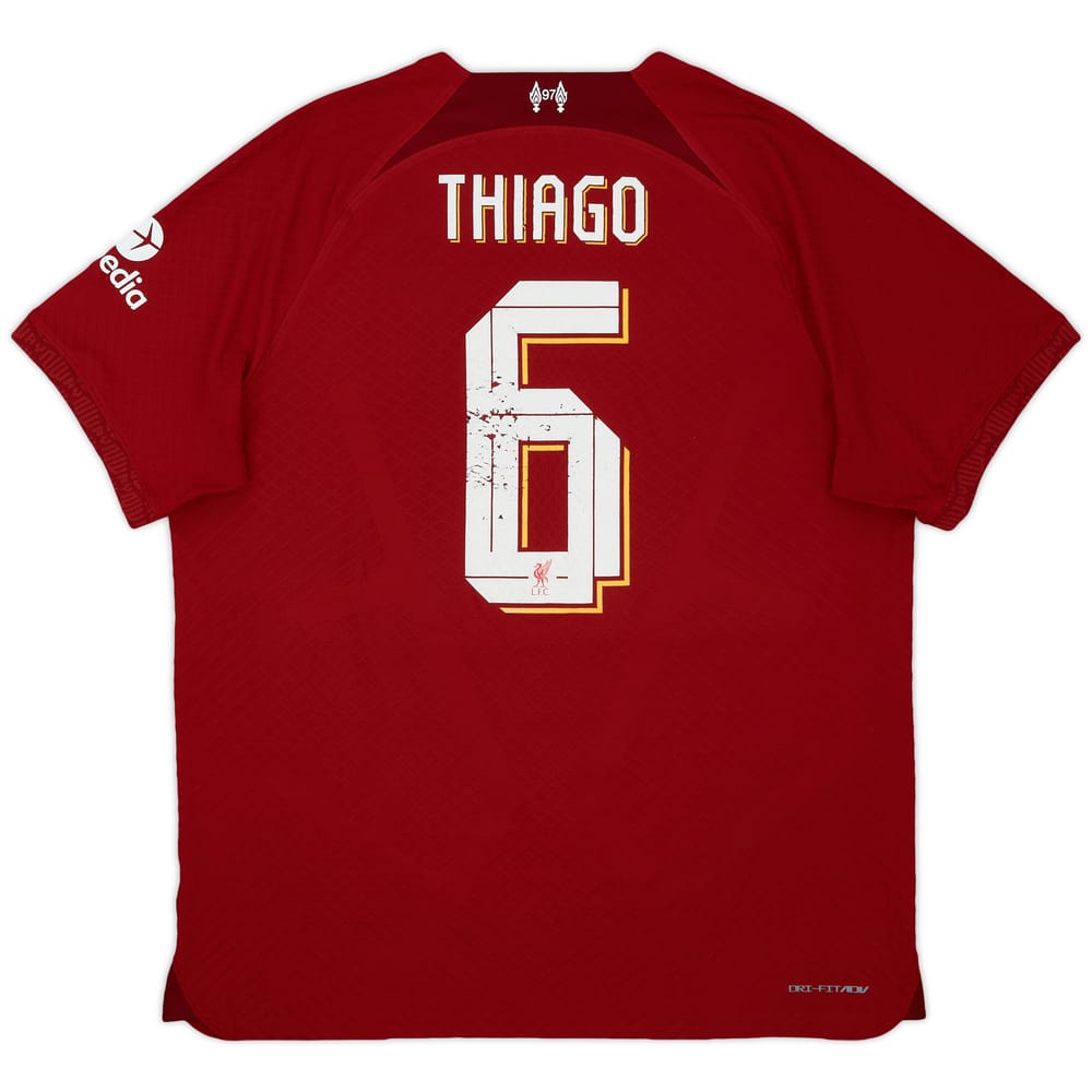2022-23 Liverpool Authentic Home Shirt Thiago #6 - 5/10 - (XL)