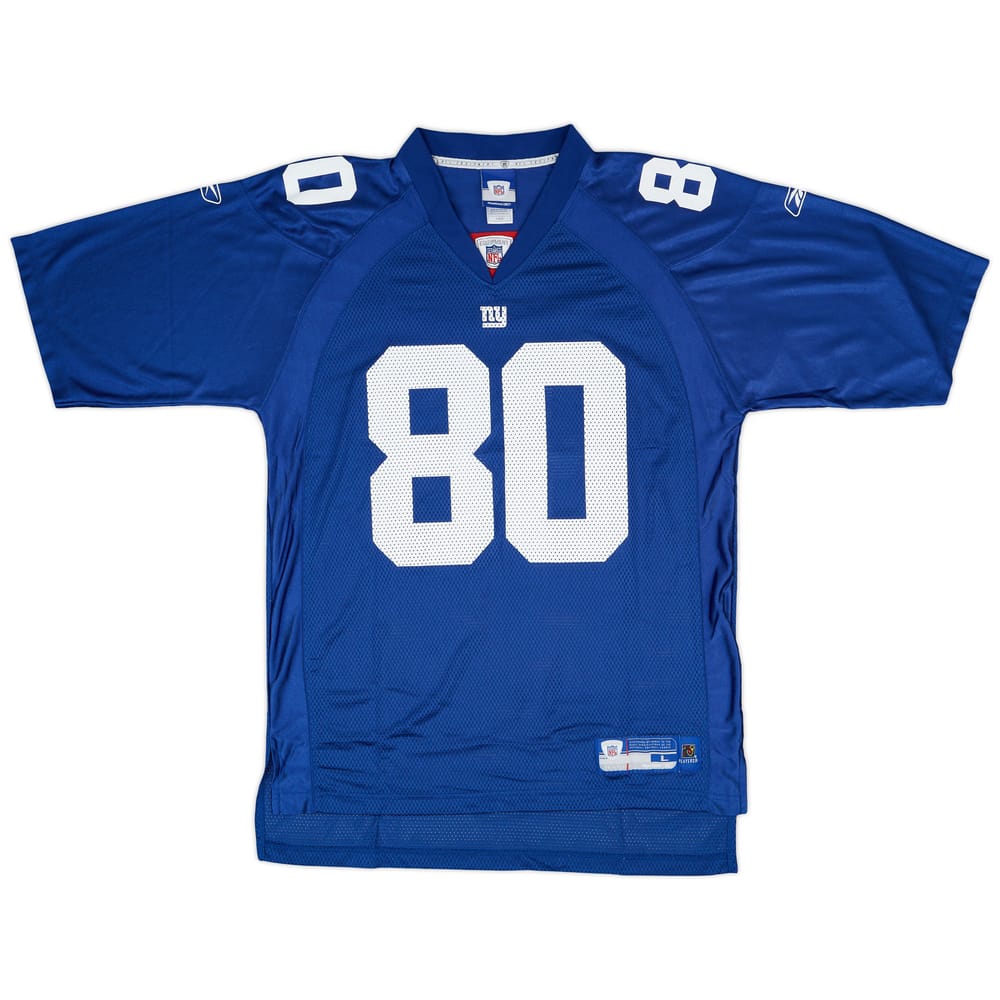 2005-06 New York Giants Shockey #80 Reebok On Field Home Jersey - 9/10 - (L)