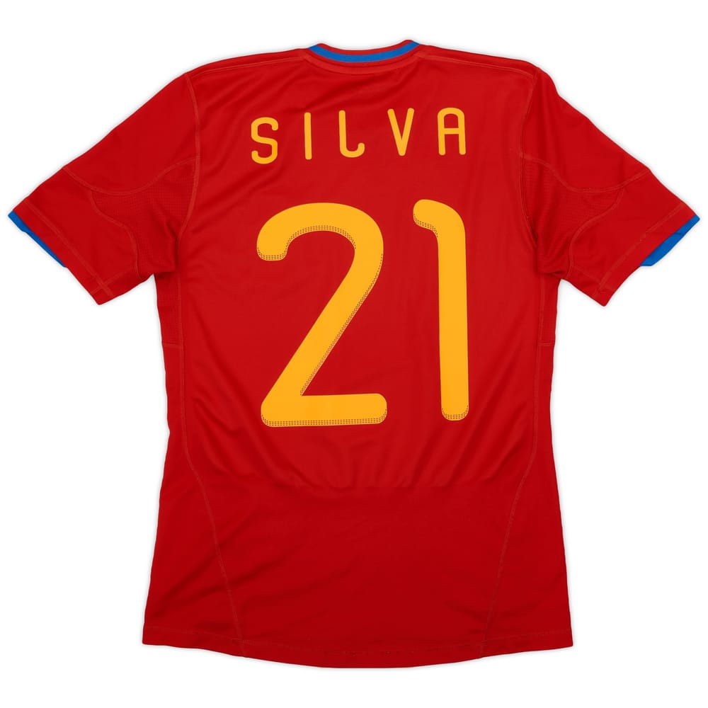 2009-10 Spain Home Shirt Silva #21 - 7/10 - (S)