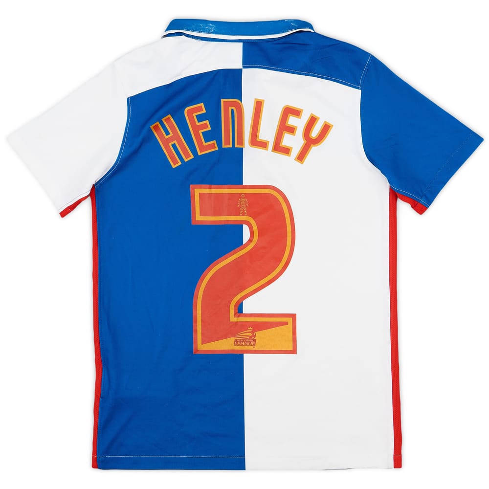 2015-16 Blackburn Home Shirt Henley #2 - 8/10 - (M.Boys)
