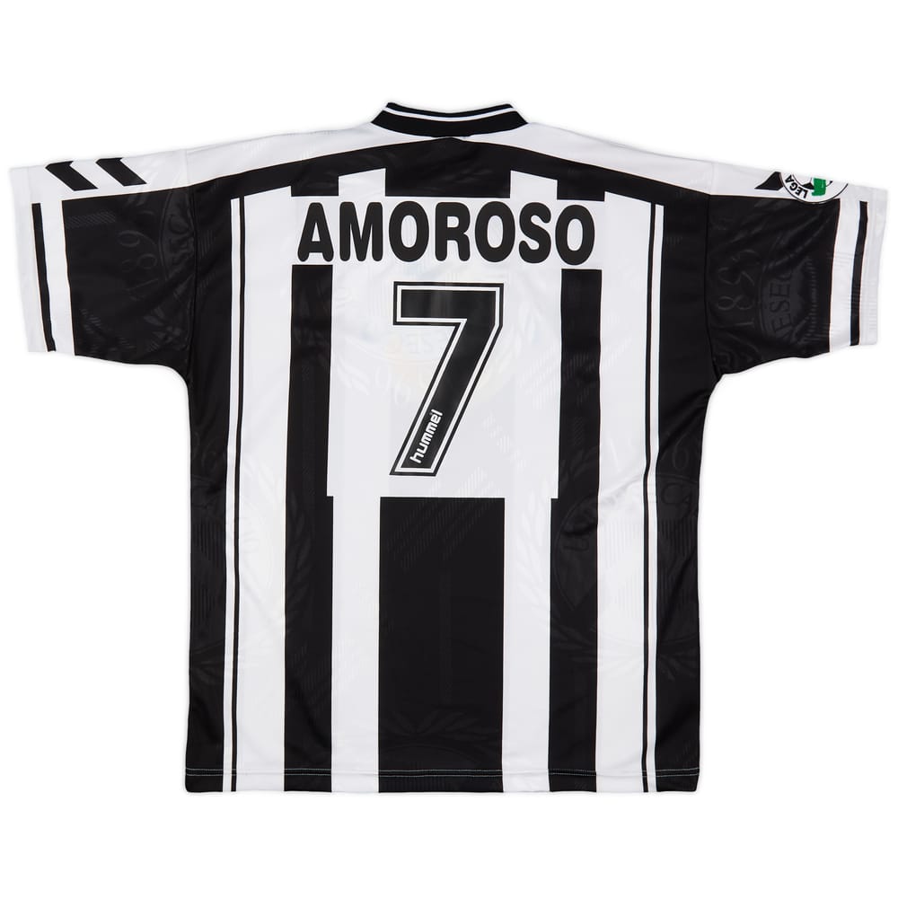 1997-98 Udinese Match Issue Home Shirt Amoroso #7