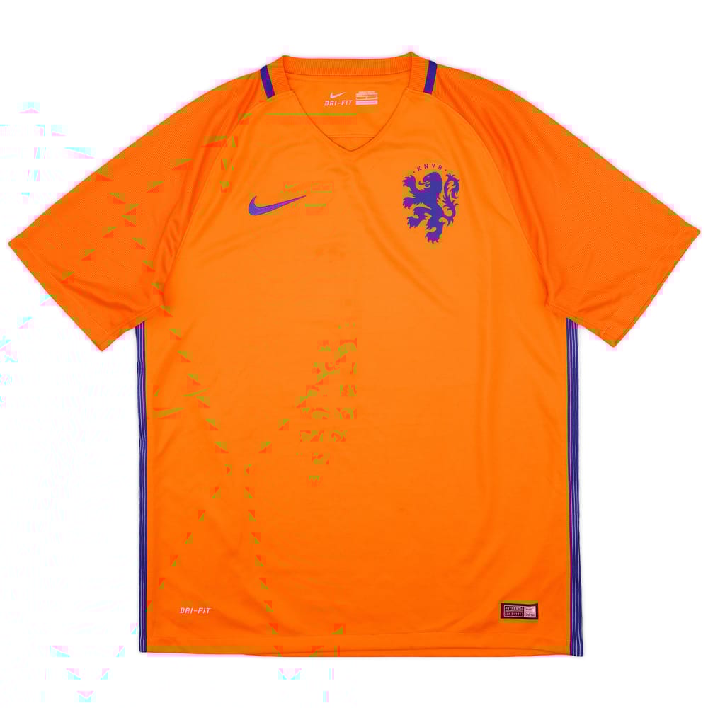 2016 Netherlands Home Shirt - 6/10 - (L)