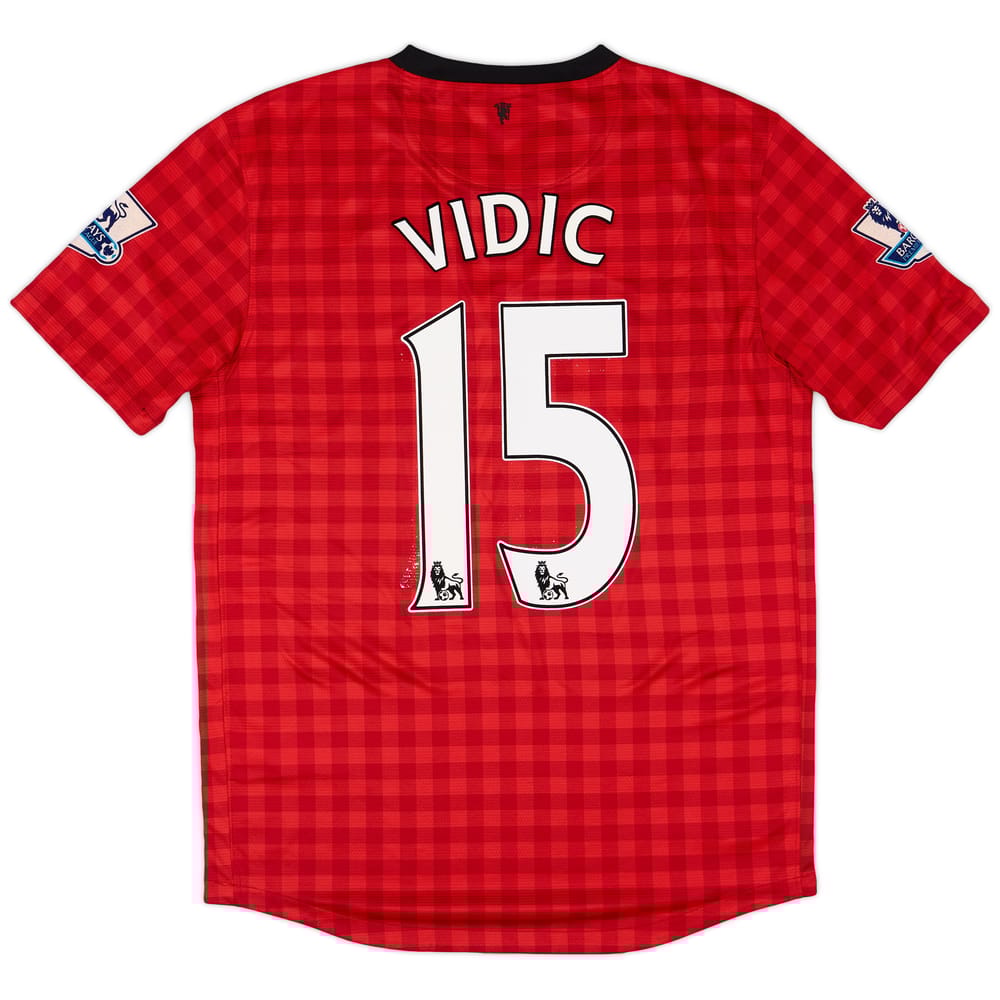 2012-13 Manchester United Home Shirt Vidic #15 - 7/10 - (M)