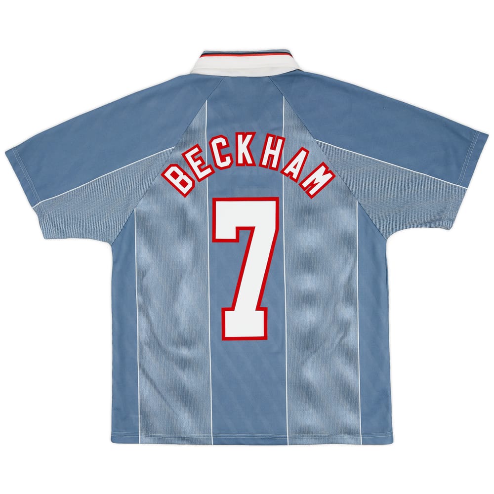 1996-97 England Away Shirt Beckham #7 - 8/10 - (M)