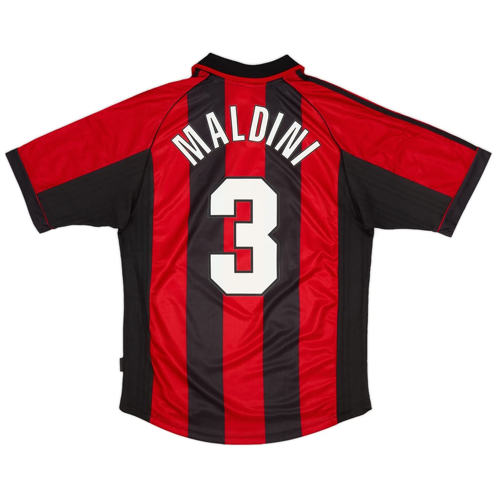 1998-00 AC Milan Home Shirt Maldini #3 - 9/10 - (M)