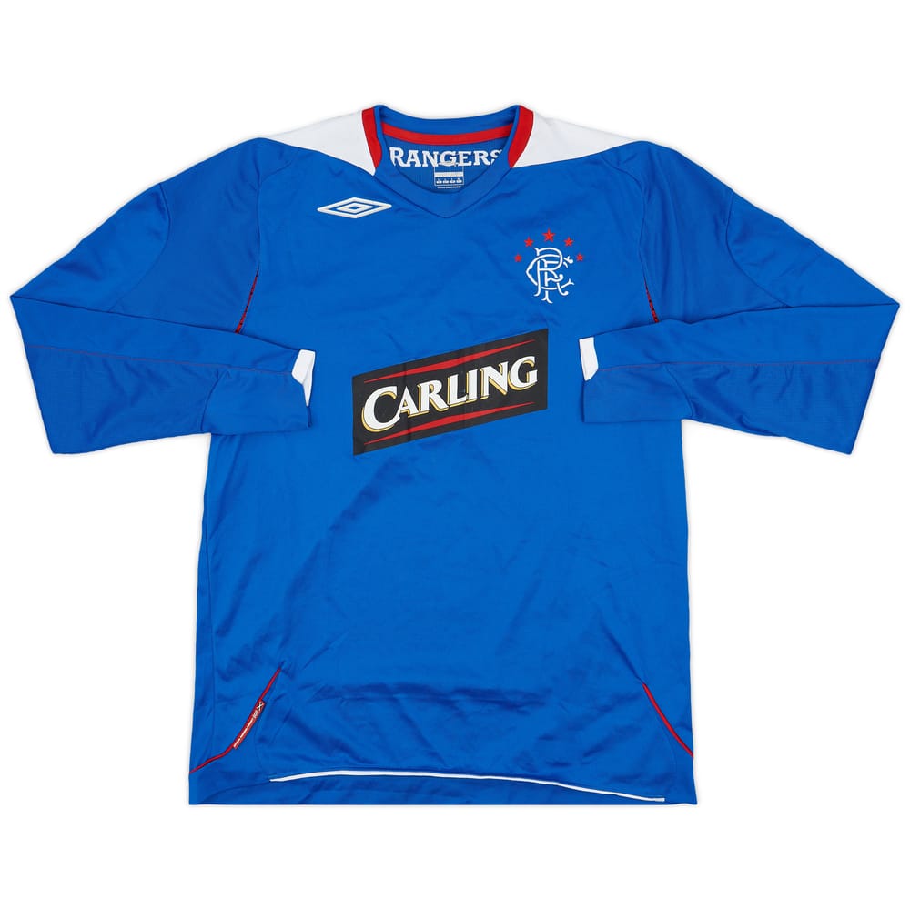 2006-07 Rangers Home L/S Shirt - 5/10 - (L)