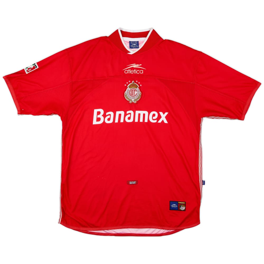 2000-01 Deportivo Toluca Home Shirt - 9/10 - (XL)