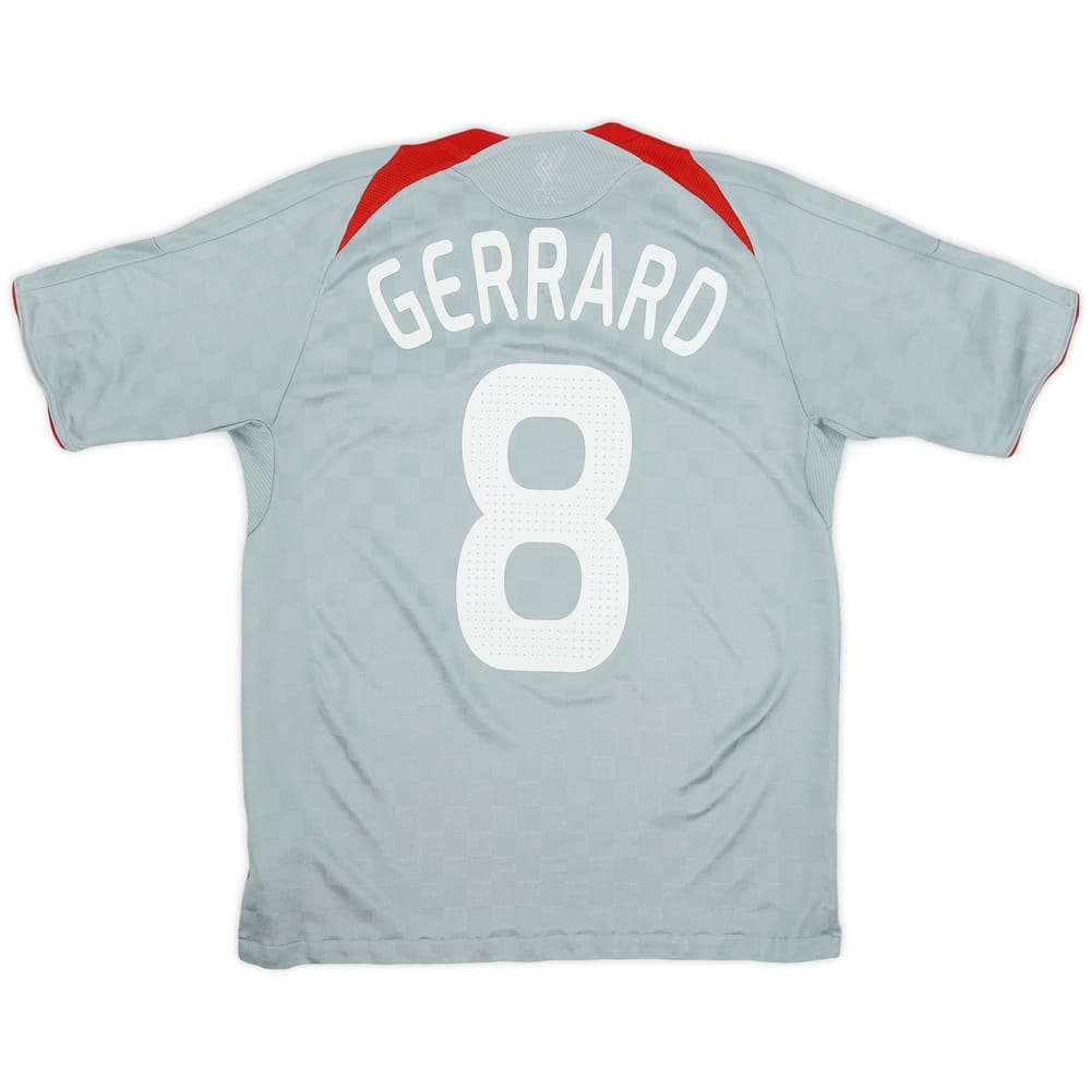 2008-09 Liverpool Away Shirt Gerrard #8 - 6/10 - (XL.Boys)