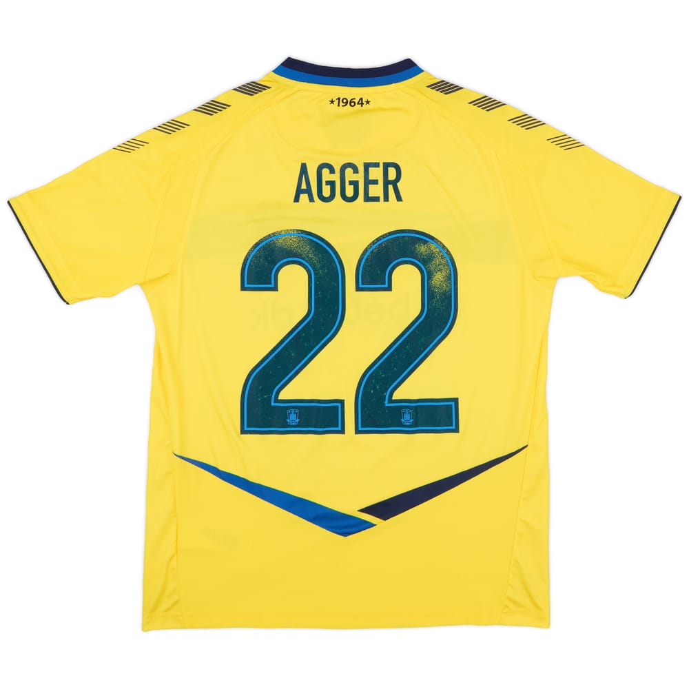 2014-15 Brondby Home Shirt Agger #22 - 6/10 - (L)
