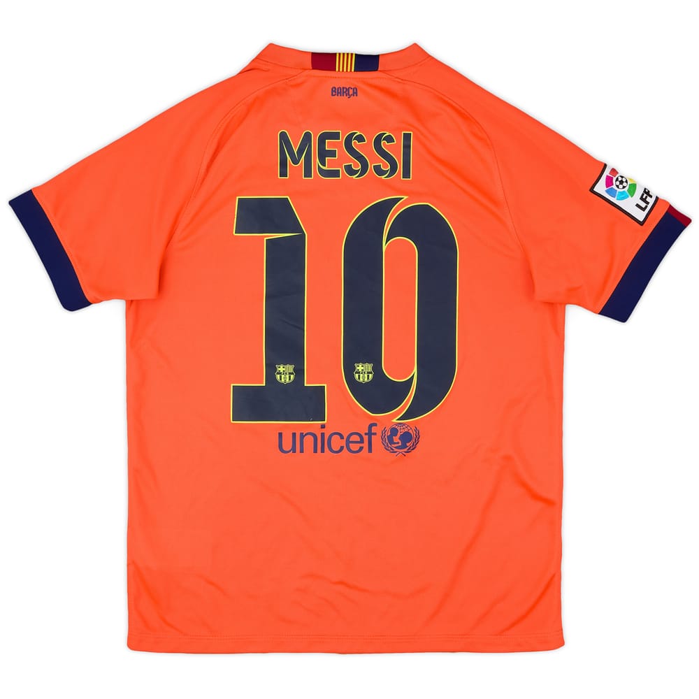2014-15 Barcelona Away Shirt Messi #10 - 9/10 - (XL.Boys)