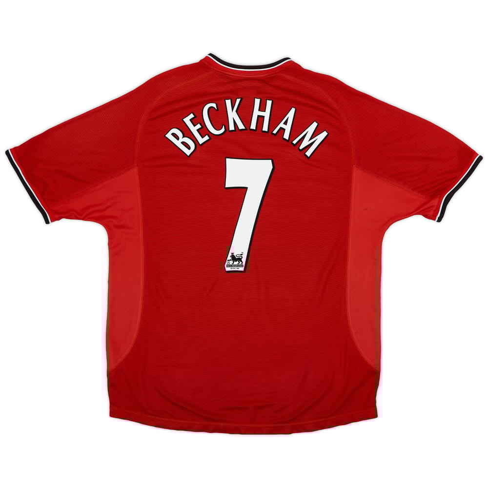 2000-02 Manchester United Home Shirt Beckham #7 - 8/10 - (XL)