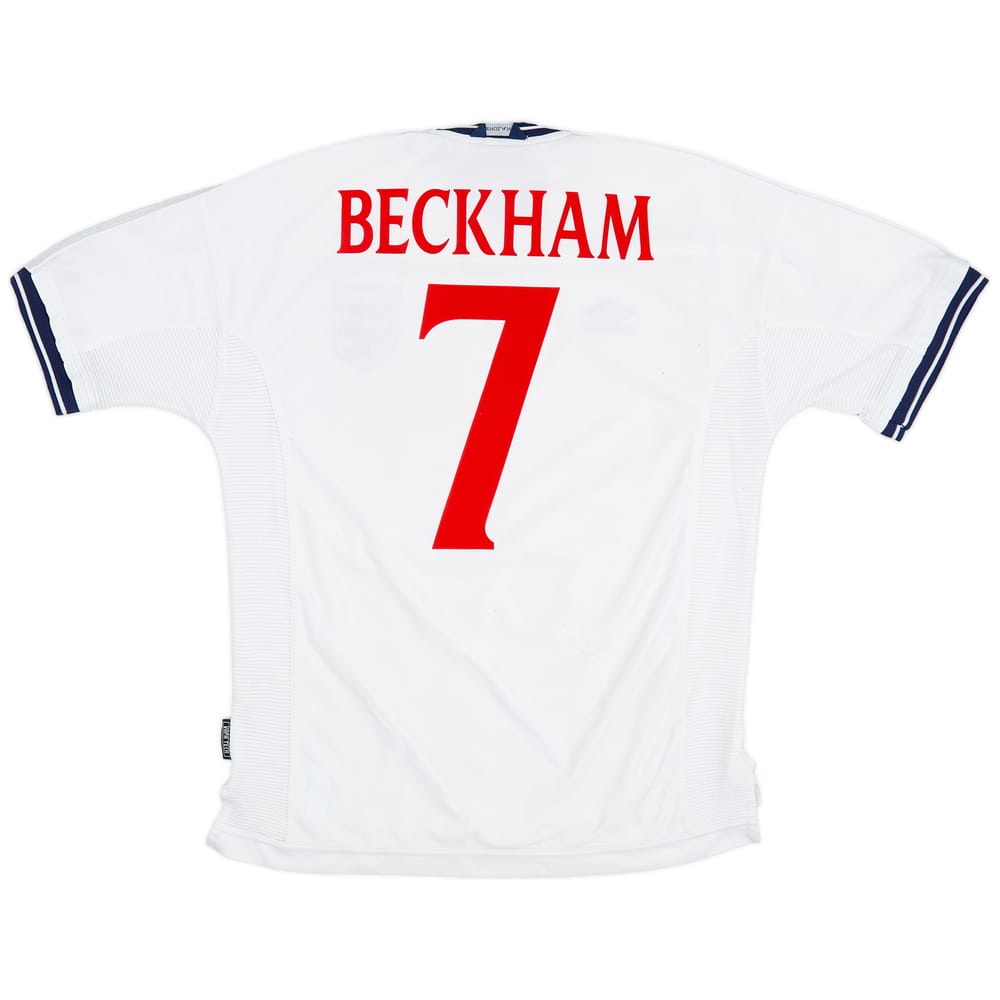 1999-01 England Home Shirt Beckham #7 - 6/10 - (L)
