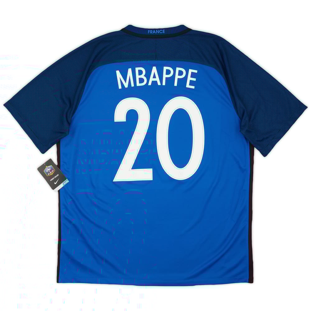 2016-17 France Home Shirt Mbappe #20 (XL)