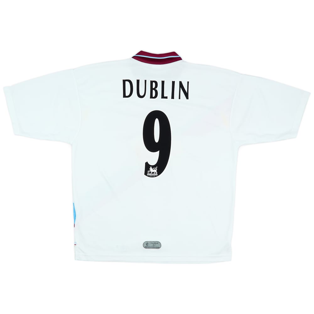 1999-00 Aston Villa Away Shirt Dublin #9 - 7/10 - (L)