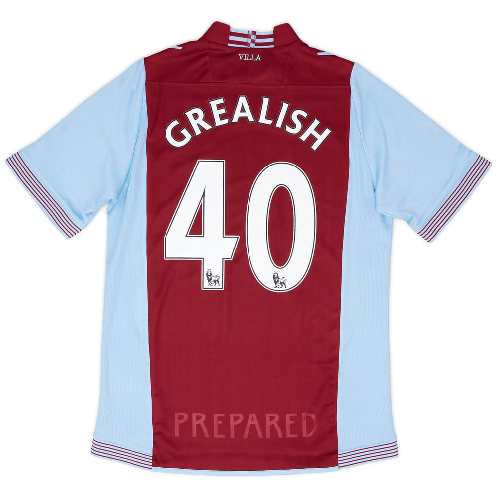 2013-14 Aston Villa Home Shirt Grealish #40 - 7/10 - (S)