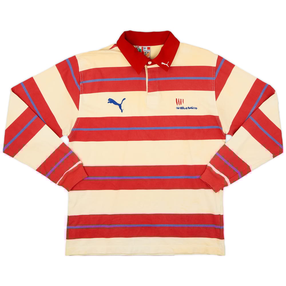 1996-97 Atletico Madrid Puma Polo L/S Shirt (M)
