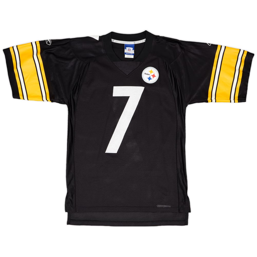 2005-06 Pittsburgh Steelers Roethlisberger #7 Reebok On Field Home Jersey - 6/10 - (S)