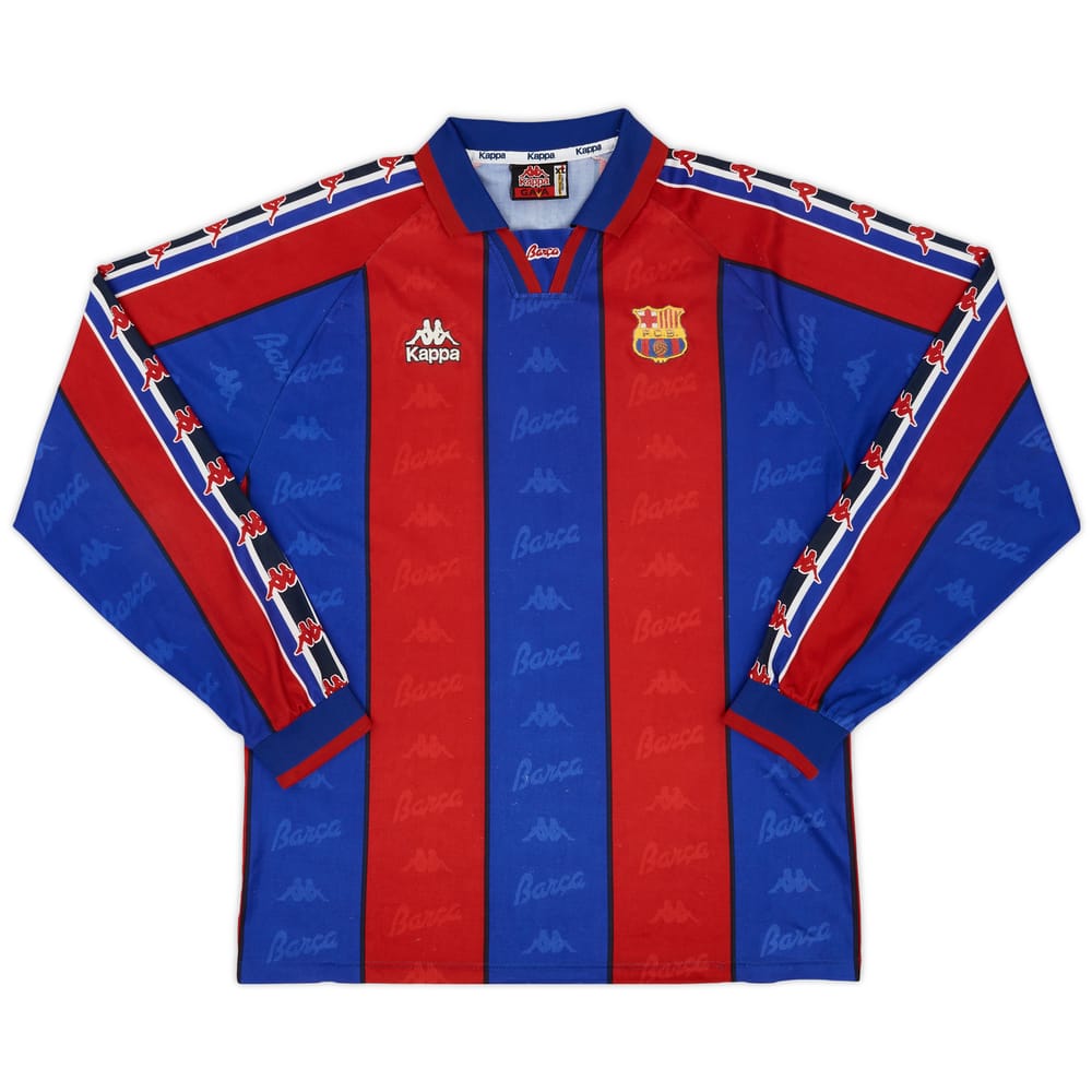 1995-97 Barcelona Home L/S Shirt - 6/10 - (XL)