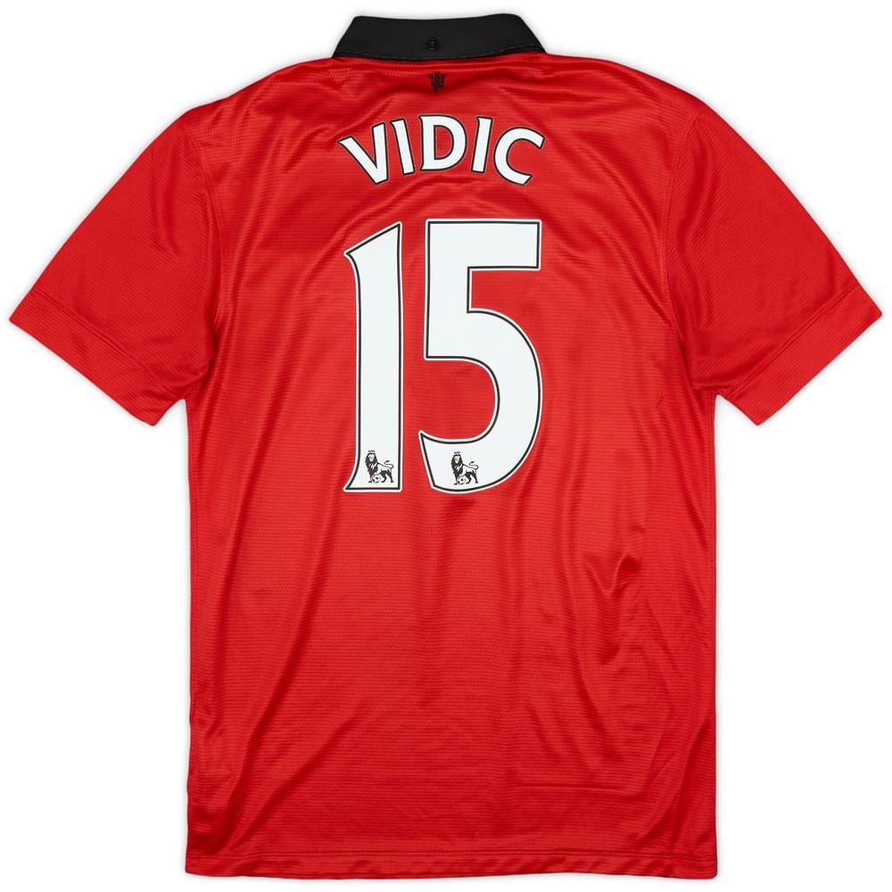 2013-14 Manchester United Home Shirt Vidic #15 - 8/10 - (S)