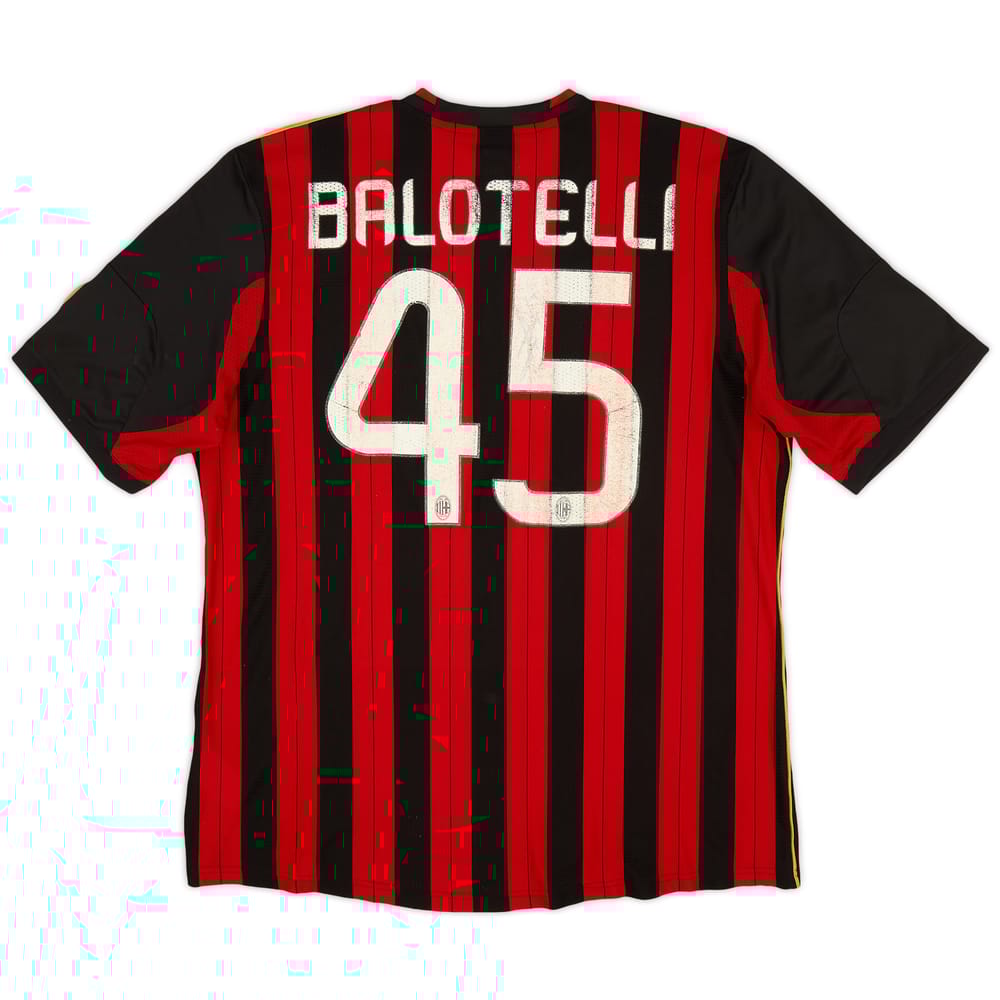 2013-14 AC Milan Home Shirt Balotelli #45 - 5/10 - (XL)