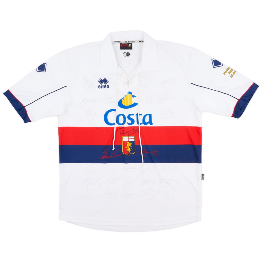 2004-05 Genoa "Promozione Serie A" 'Signed' Away Shirt - 7/10 - (XL)
