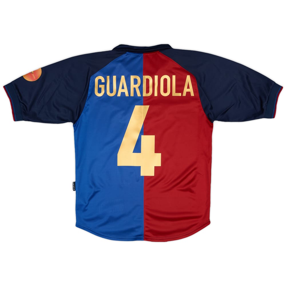1999-00 Barcelona Centenary Home Shirt Guardiola #4 - 8/10 - (S)