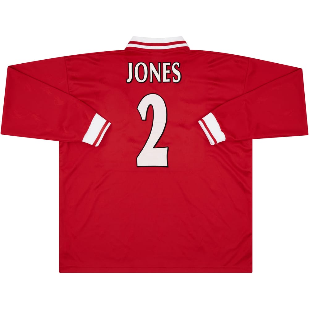 1997-98 Liverpool Match Issue UEFA Cup Home L/S Shirt Jones #2