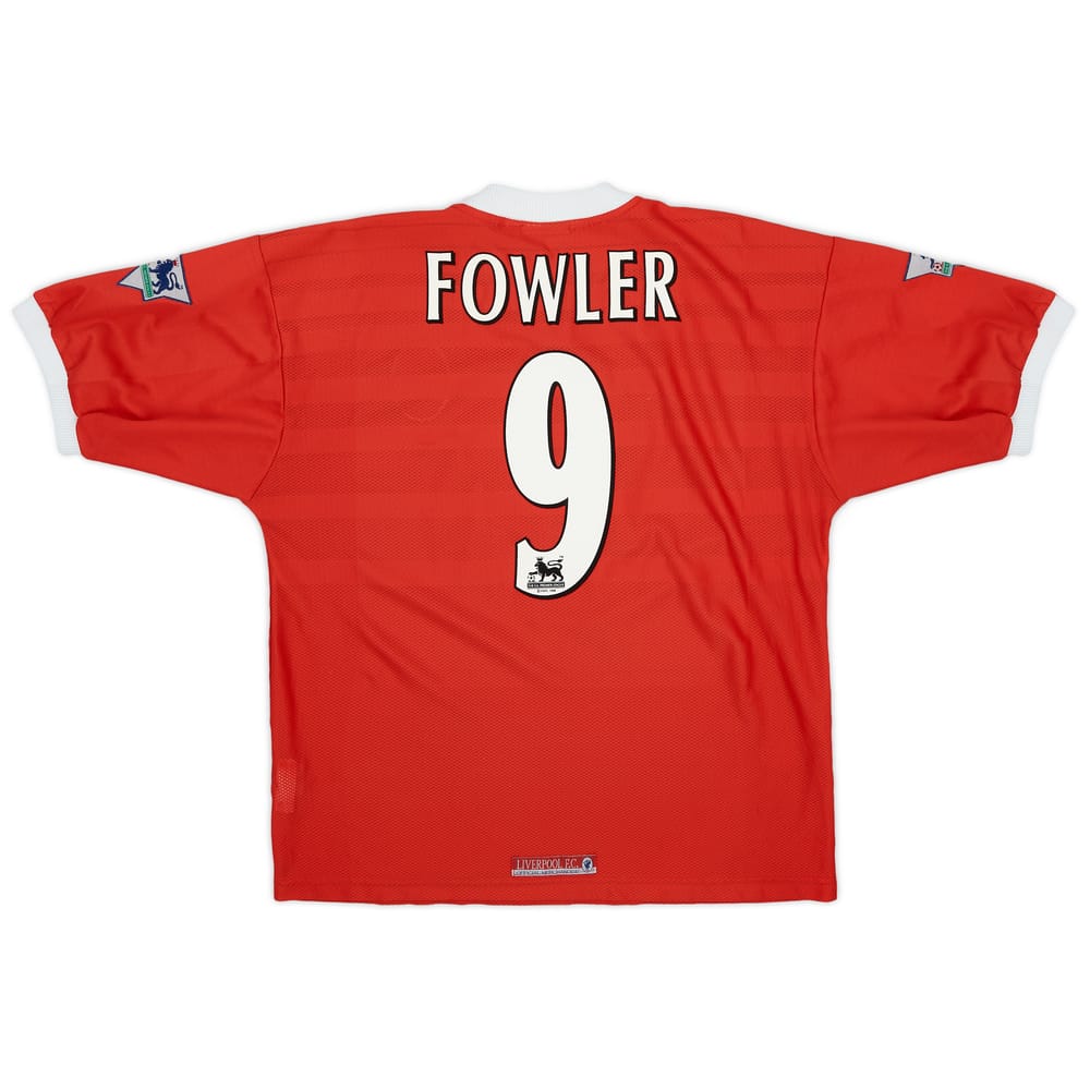 1998-00 Liverpool Home Shirt Fowler #9 - 8/10 - (L)