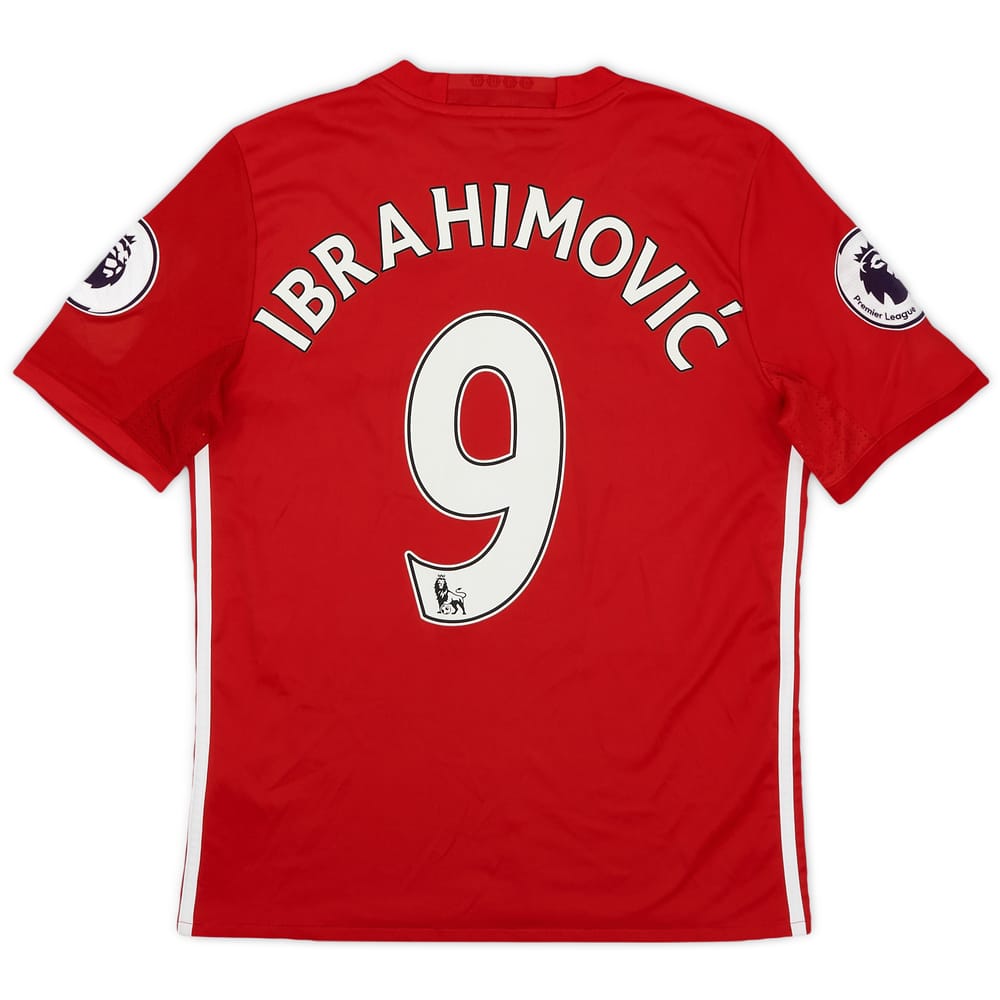 2016-17 Manchester United Home Shirt Ibrahimovic #9 - 6/10 - (L.Boys)