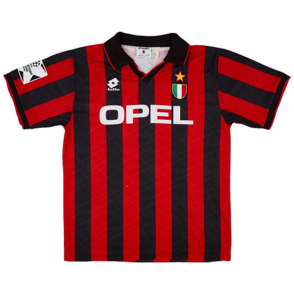 1994-95 AC Milan European Home Shirt - 8/10 - (L)