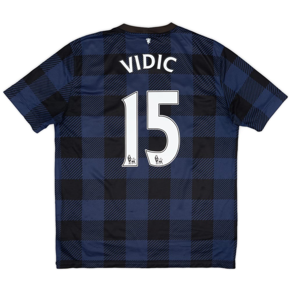 2013-14 Manchester United Away Shirt Vidic #15 - 8/10 - (L)
