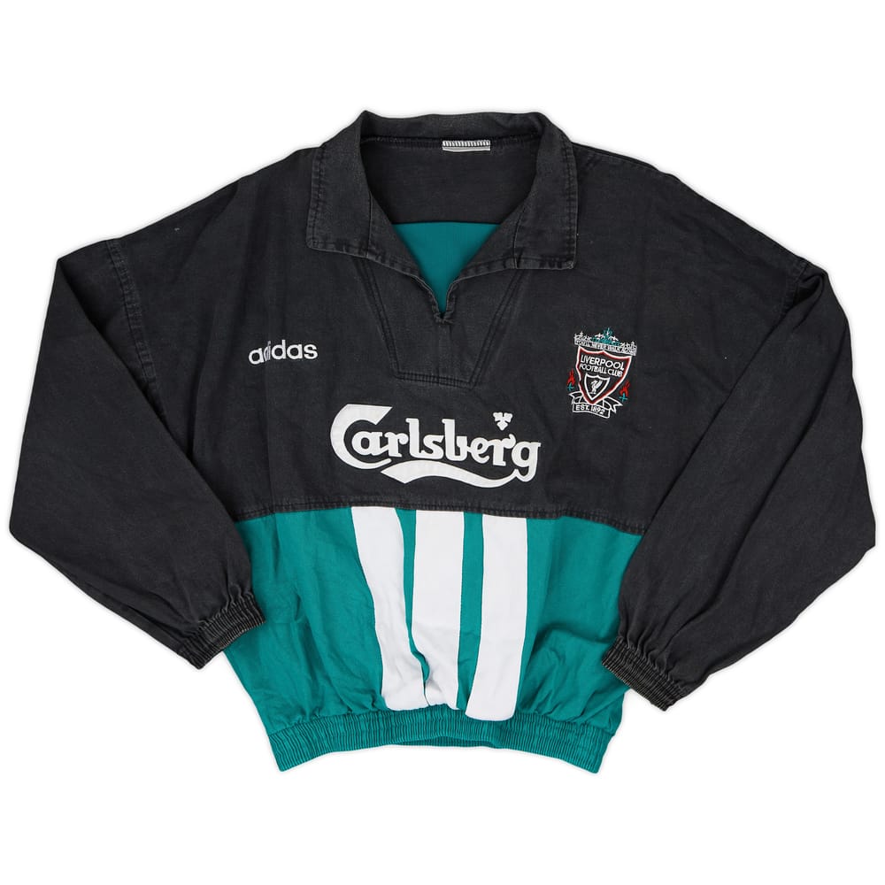 1993-95 Liverpool adidas Drill Top - 8/10 - (L)