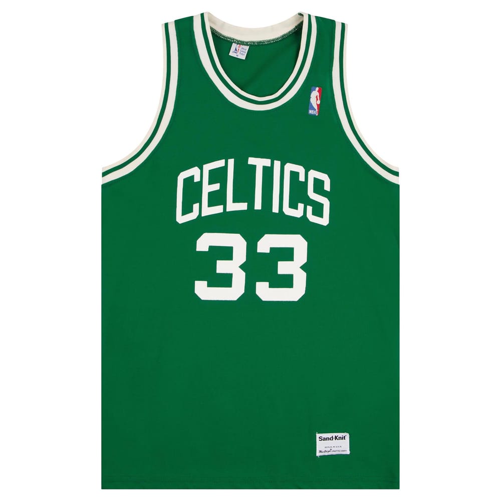 1980s Boston Celtics Bird #33 MacGregor Sand-Knit Jersey (Away) M