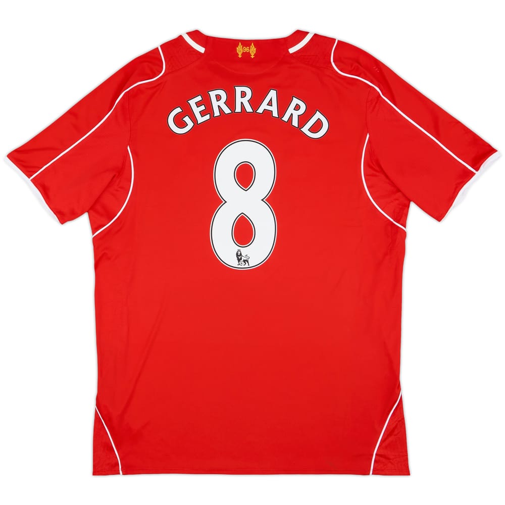 2014-15 Liverpool Home Shirt Gerrard #8 - 5/10 - (L)