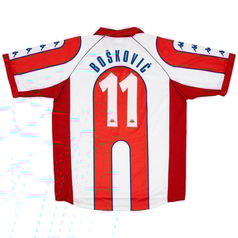 1999-00 Red Star Belgrade Basic Home Shirt Boskovic #11 - 7/10 - (XL)