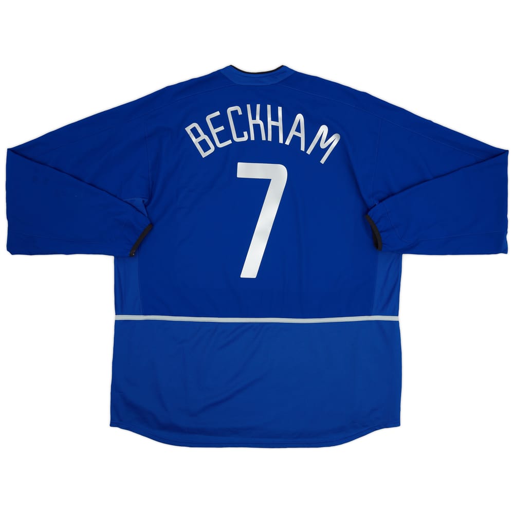 2002-03 Manchester United Third L/S Shirt Beckham #7 - 9/10 - (XXL)