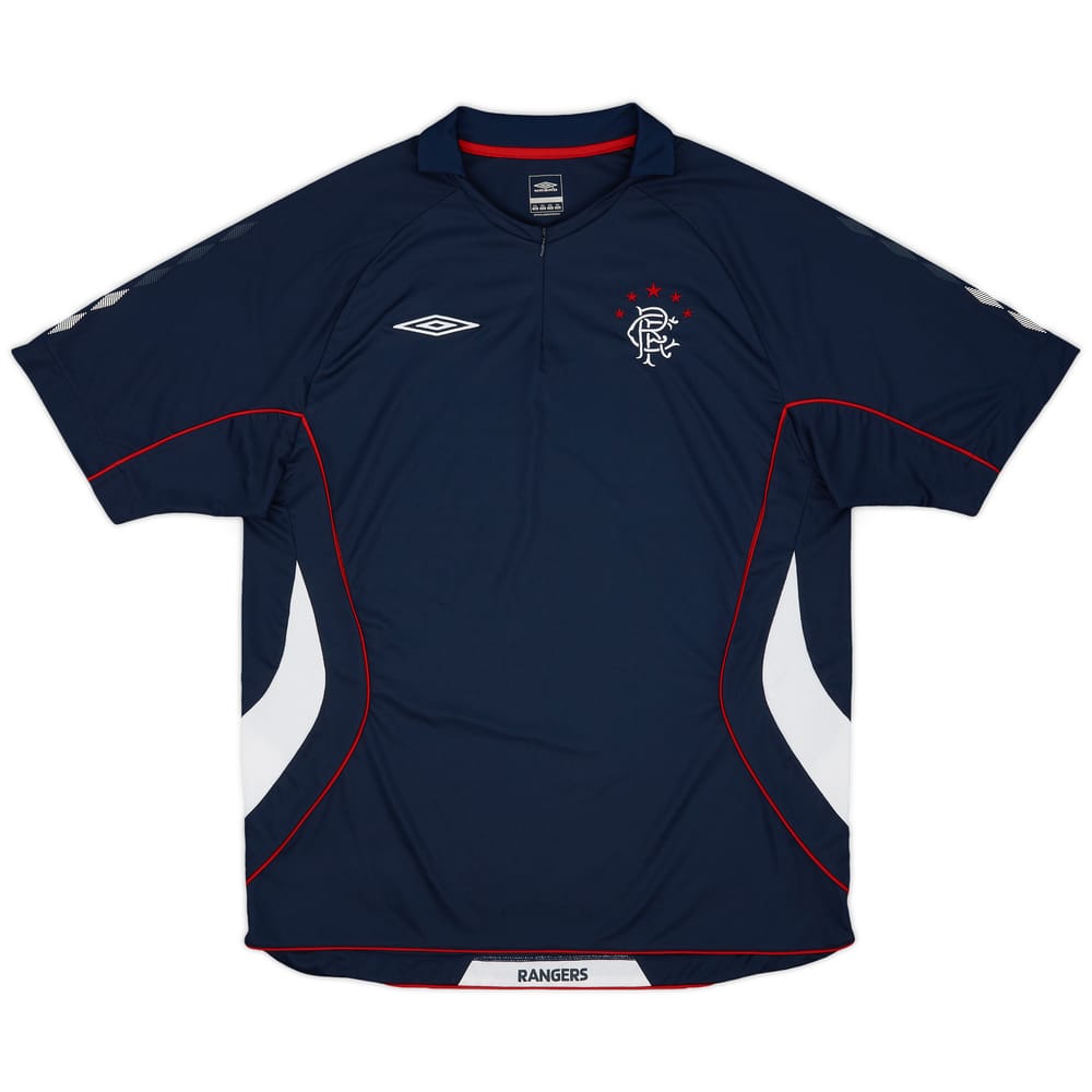 2006-07 Rangers Umbro 1/4 zip Polo Shirt - 9/10 - (XXL)