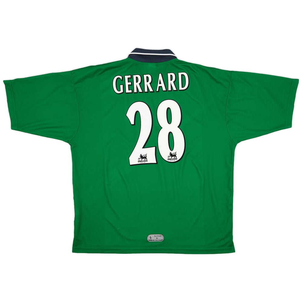 1999-00 Liverpool Away Shirt Gerrard #28 - 8/10 - (XL)