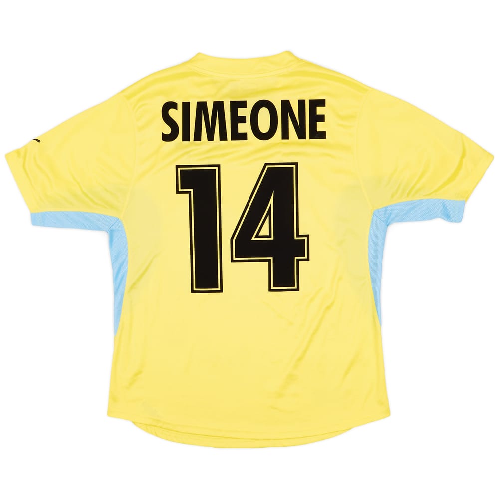 2001-02 Lazio Away Shirt Simeone #14 - 8/10 - (XL)