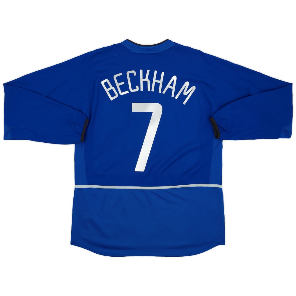 2002-03 Manchester United Third L/S Shirt Beckham #7 - 9/10 - (L)