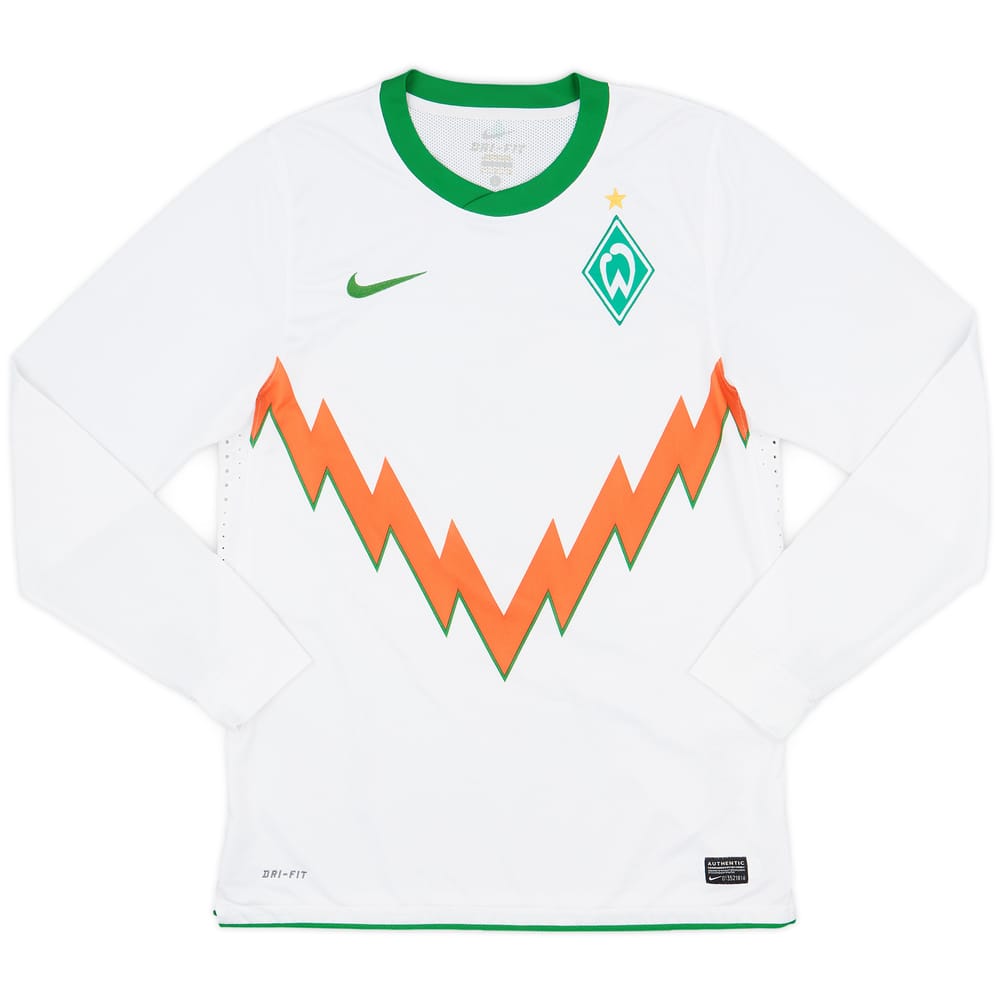 2010-11 Werder Bremen Player Issue Away L/S Shirt - 9/10 - (L)
