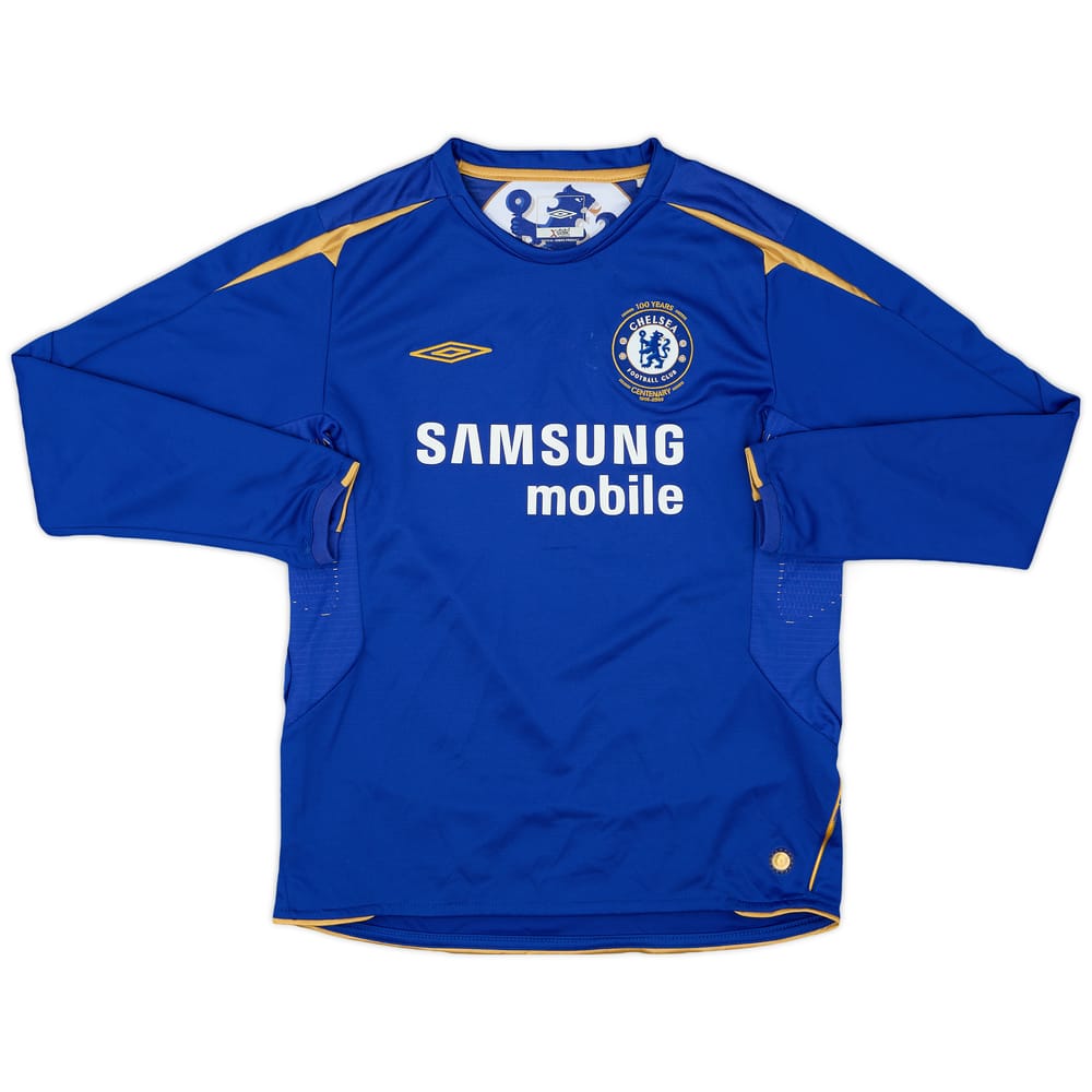 2005-06 Chelsea Centenary Home L/S Shirt - 6/10 - (L.Boys)