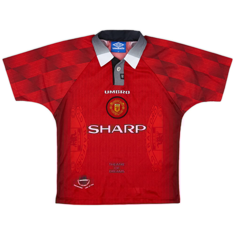 1996-98 Manchester United Home Shirt - 9/10 - (L.Boys)