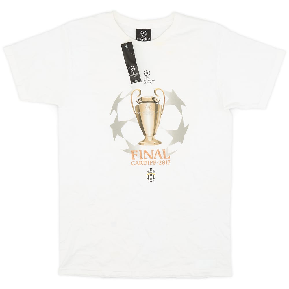 2016-17 Champions League Final 'Cardiff 2017' Juventus Graphic Tee (M)