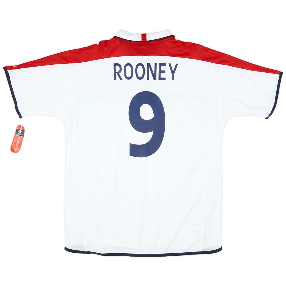 2003-05 England Home Shirt Rooney #9 (XL)