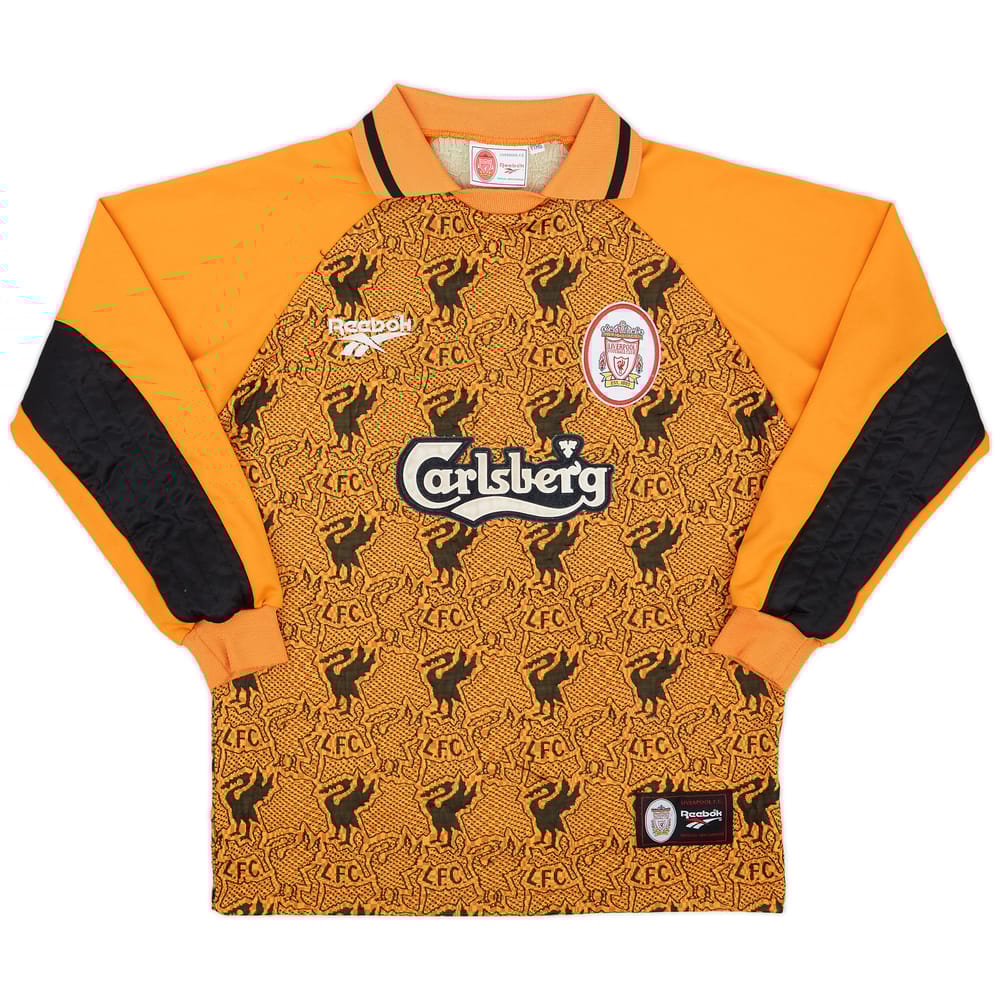 1996-97 Liverpool GK Shirt - 8/10 - (Y)