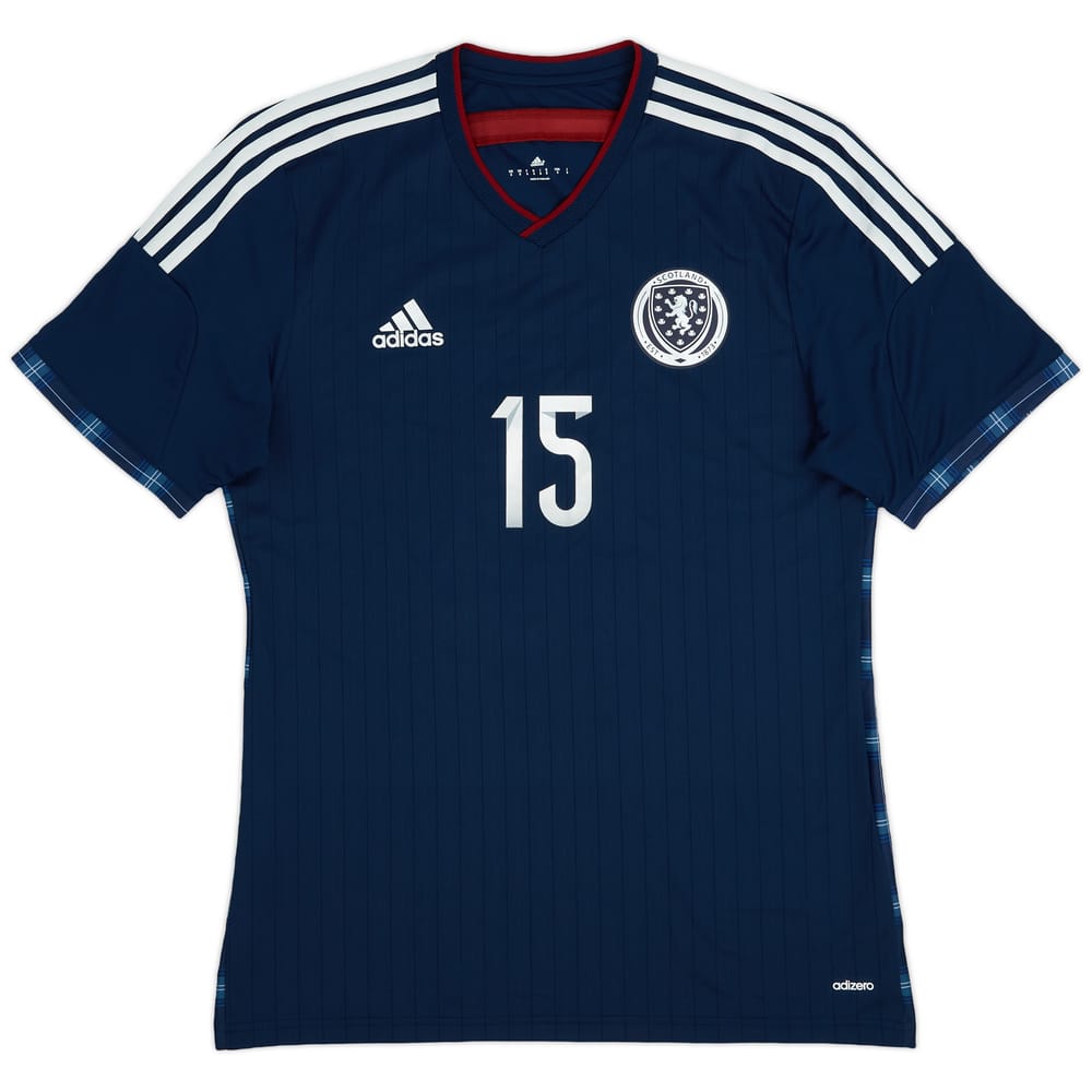 2014-15 Scotland Player Issue Home Shirt #15 - 8/10 - (L)